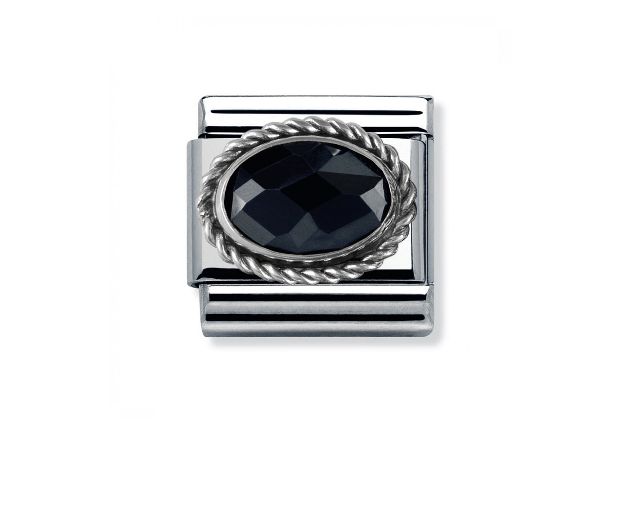 Black zircon composable steel silver and zircons