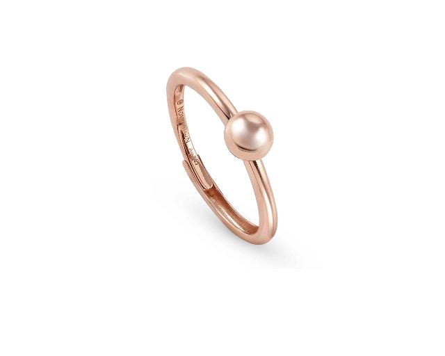 Ring soul silver rosè with smooth ball