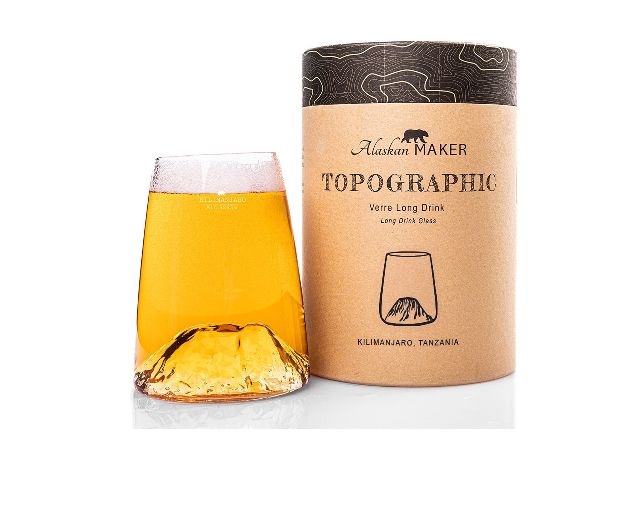 Bicchiere Long Drink Topographic Kilimanjaro Alaskan Maker 189449 200vdk