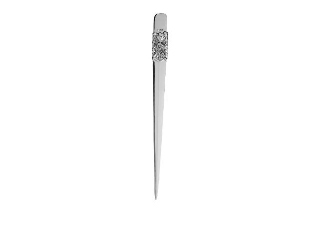 Paper knife silver with decoration