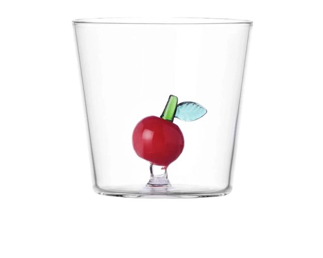 Idea regalo natale bicchiere tumbler mela red apple