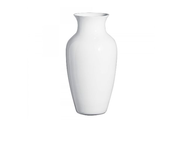 Vaso i cinesi vetro di murano latte bianco bianco