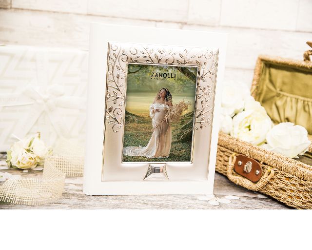 Photo album tree of life bilaminated silver white
