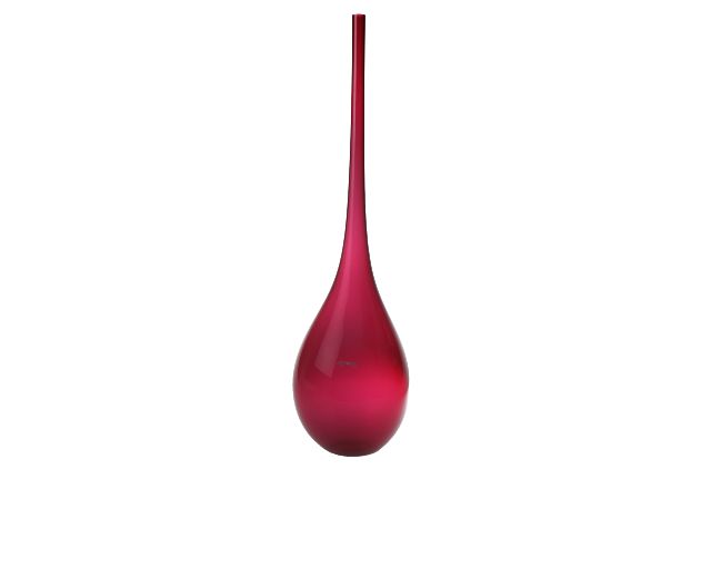 Vaso bolle vetro di murano rubino