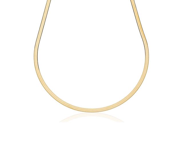 Necklace herringbone silver