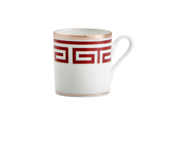 Tazza caffè labirinto scarlatto porcellana