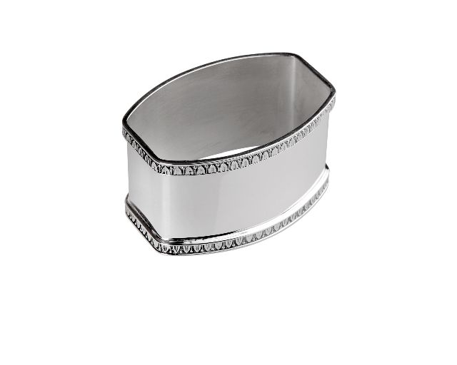 Legatovagliolo barilotto argento in stile impero
