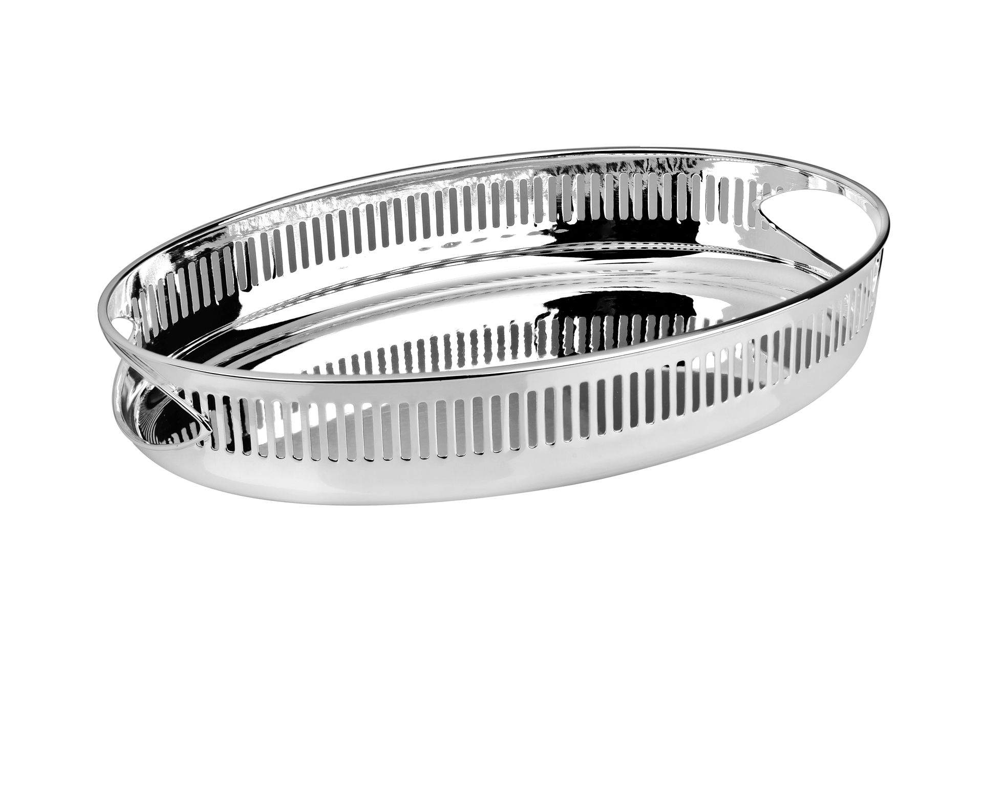Bread Basket Trilaminated Silver Oval With Handles Selezione Zanolli 131363 624al22422