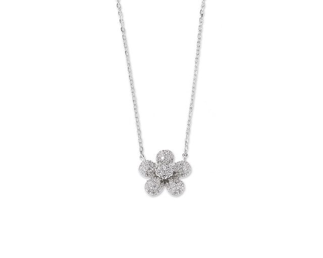 Collana argento con zirconi bianchi