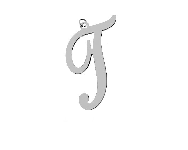 Ciondolo lettera t argento