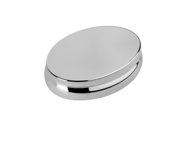 Scatolina ovale argento liscio