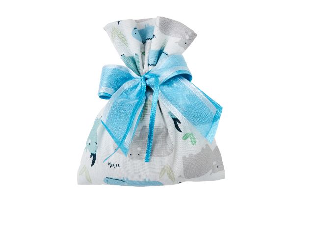 Favor sugared almonds with blue bow