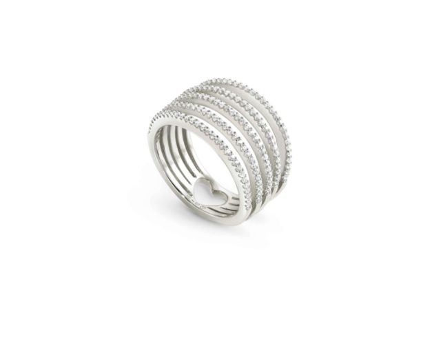 Ring lovelight silver with white cubic zirconia