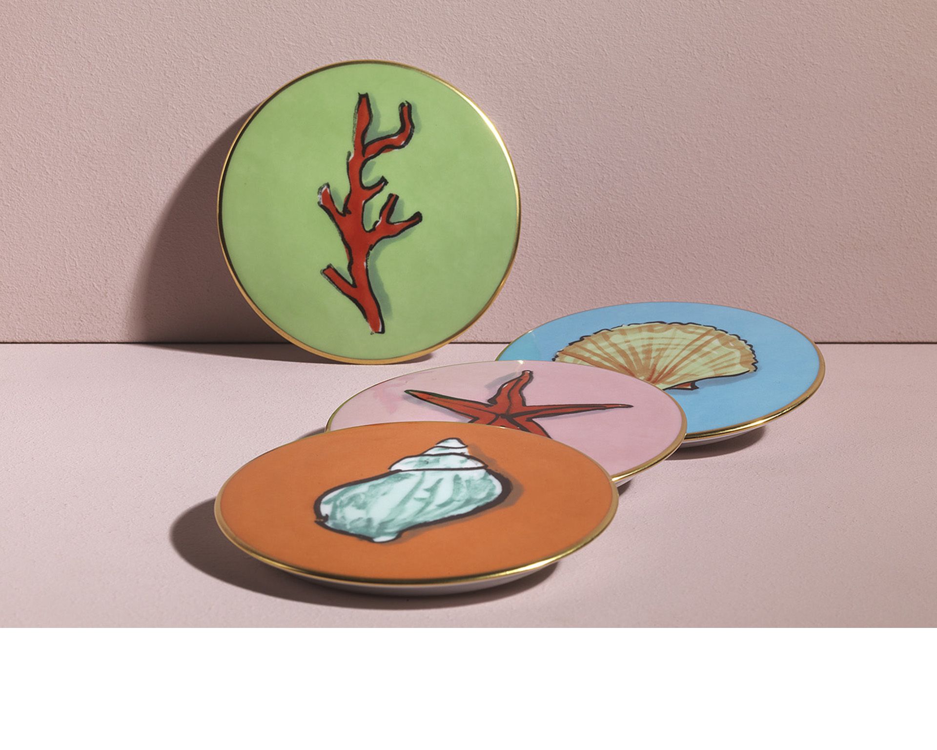 Coaster Set Il Viaggio Di Nettuno Porcelain 4 Pieces Richard Ginori 167616 F01700x68770100b40