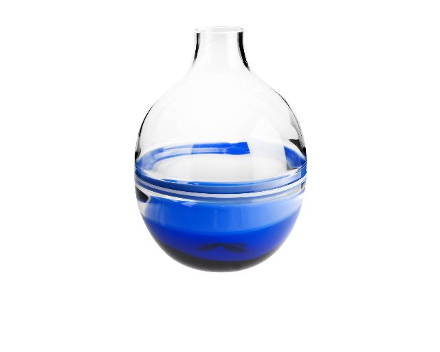 Vase singleflower capri murano glass