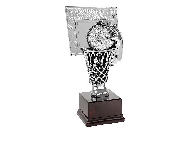 Trofeo basket in resina con base in plastica