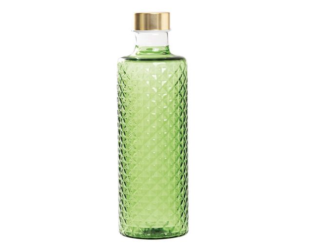 Bottiglia isolano verde mela con tappo argento/oro