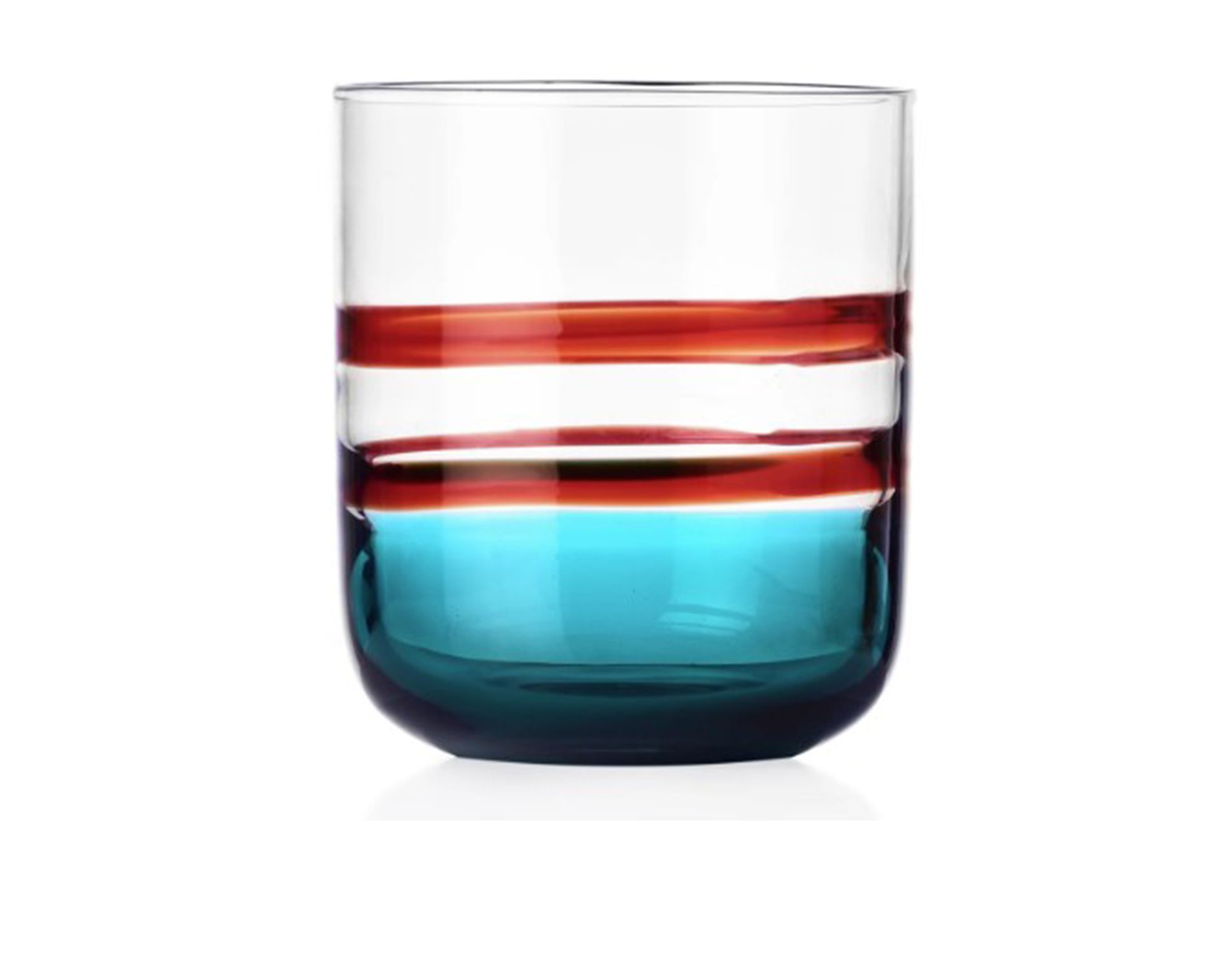 Tumbler Glass Gesti Burgundy Turquoise Ichendorf