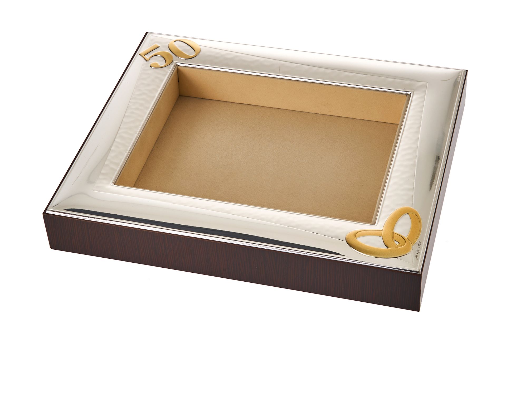 Valet Tray 50 Bilaminated Silver Zanolli 178872 975vtb6503