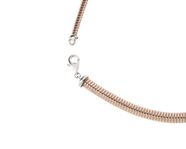 Necklace Silver Tubogas With White Crystals Selezione Zanolli 164622 834cf1717rhr