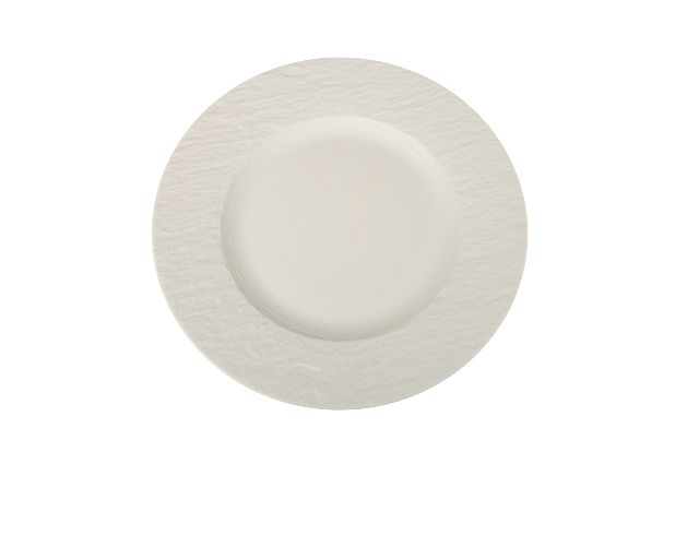 Piatto piano dessert manufacture rock porcellana bianco