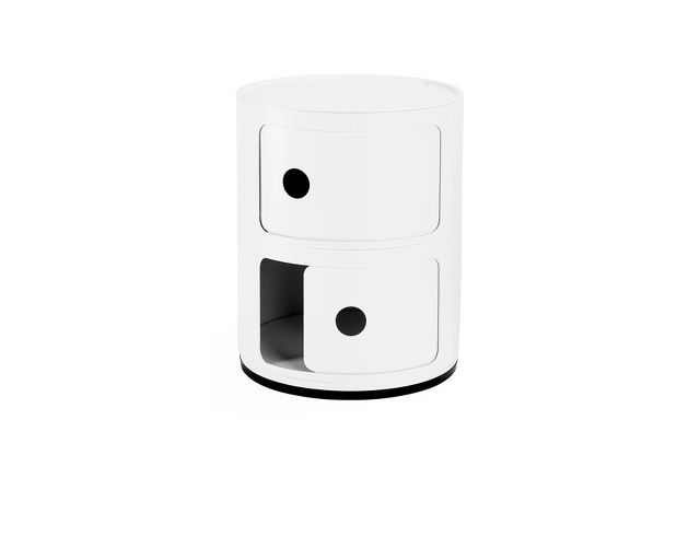 Drawer Componibile Recycled Two Elements White Kartell