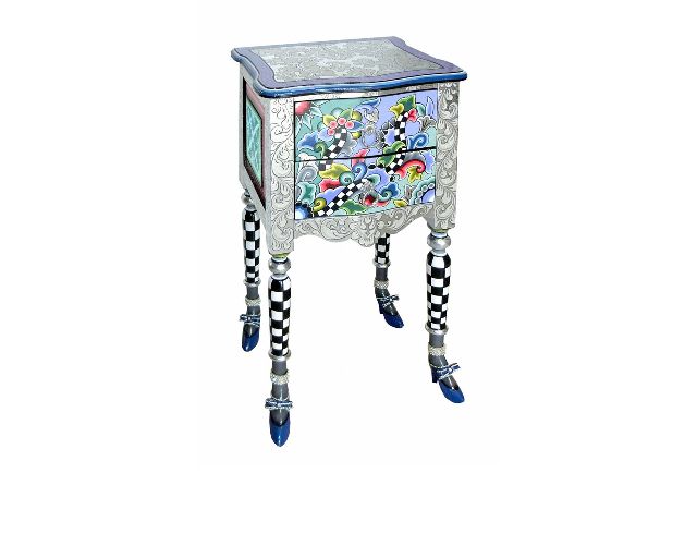 Cassettiera drawer chest versailles dipinta a mano