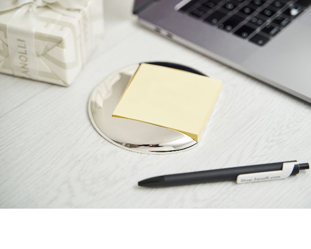 Sticky notes holder silver plated