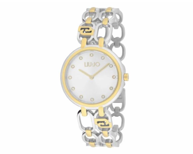 Orologio donna identity sign acciaio con quadrante silver e cinturino acciaio dorato