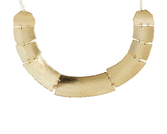 Collana argento dorato satinato