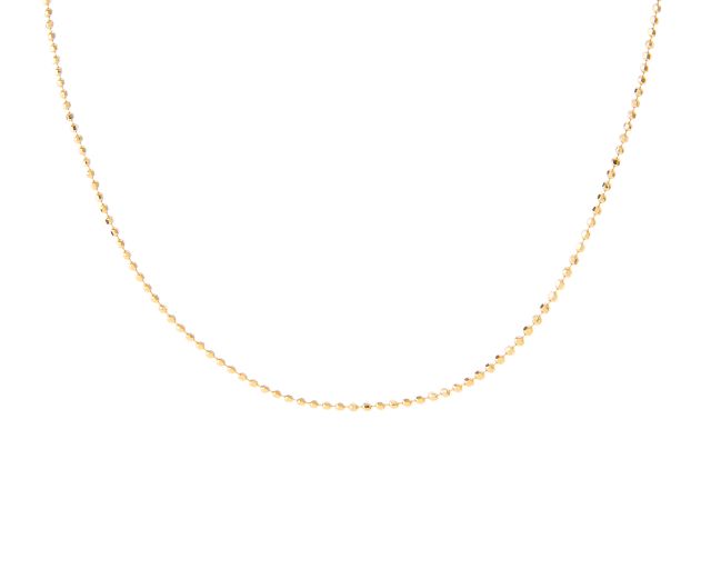 Collana argento dorato con palline diamantate