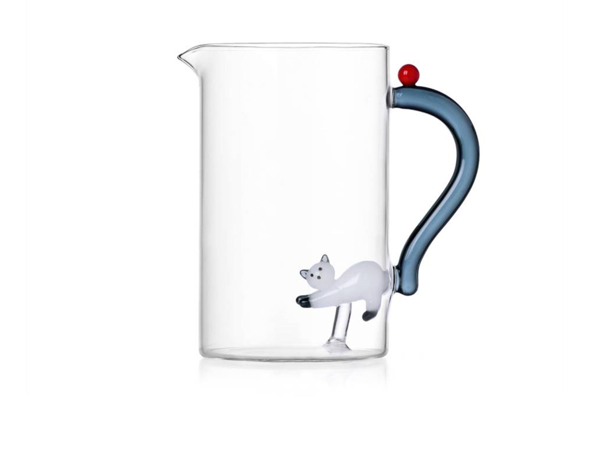 Pitcher Tabby Cat White And Smoke Tail Ichendorf
