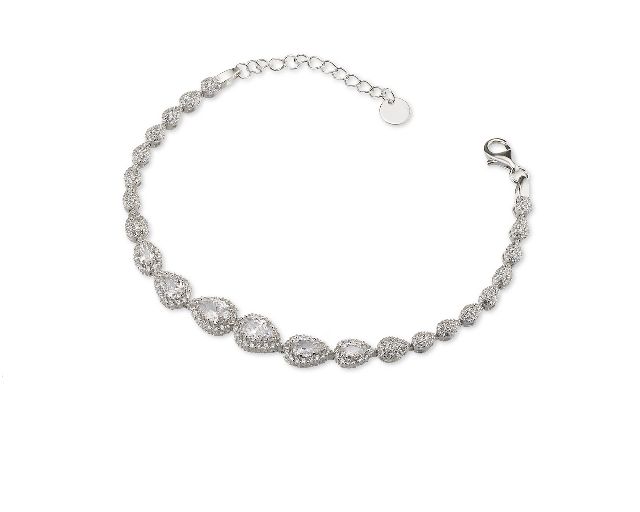 Bracelet luce silver with cubic zirconia