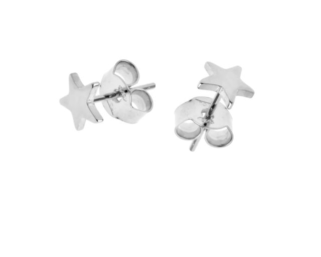 Lobe earrings star silver