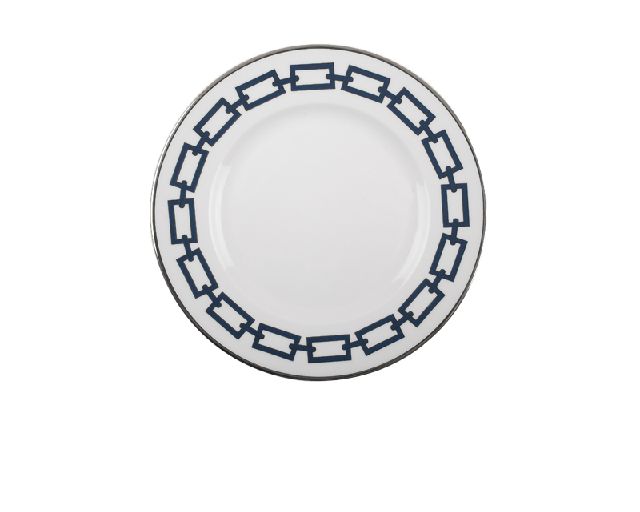 Dessert plate catene zaffiro porcelain