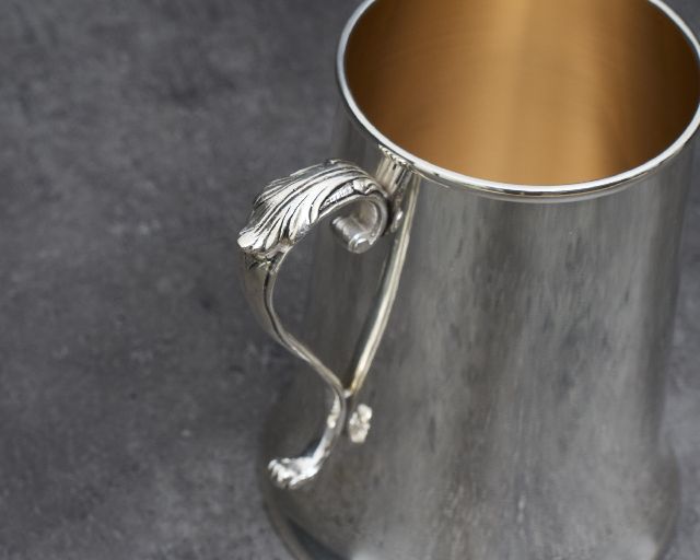 Boccale Liscio Argento Con Manico A S Usato Ricondizionato Zanolli Vintage 188724 Us0008243
