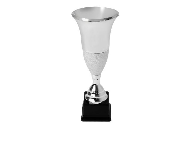 Coppa in metallo con base in plastica