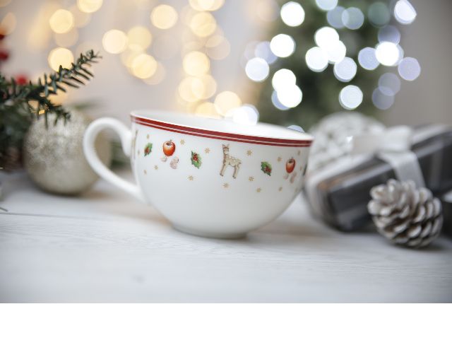 Idea regalo natale tazza caffe latte toy's delight porcellana