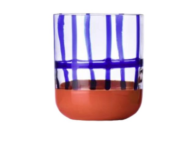 Bicchiere tumbler gesti blu rosso