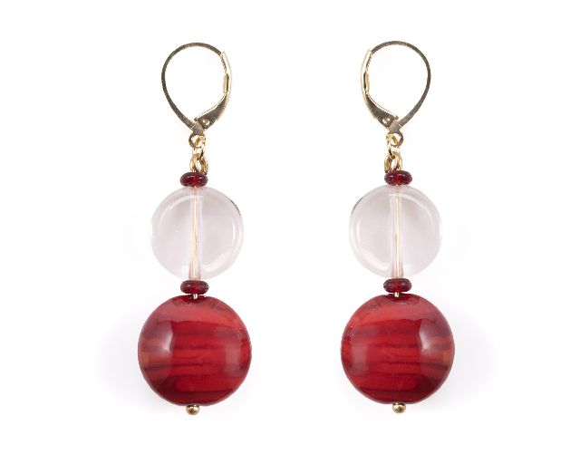 Orecchini breeze vetro di murano rosa