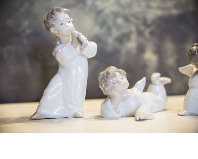 Angel With Flute Porcelain Lladro