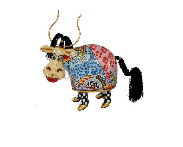 Mucca loretta l dipinta a mano