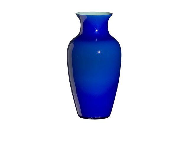 Vase I Cinesi Murano Glass Laguna Blue Torquoise Carlo Moretti