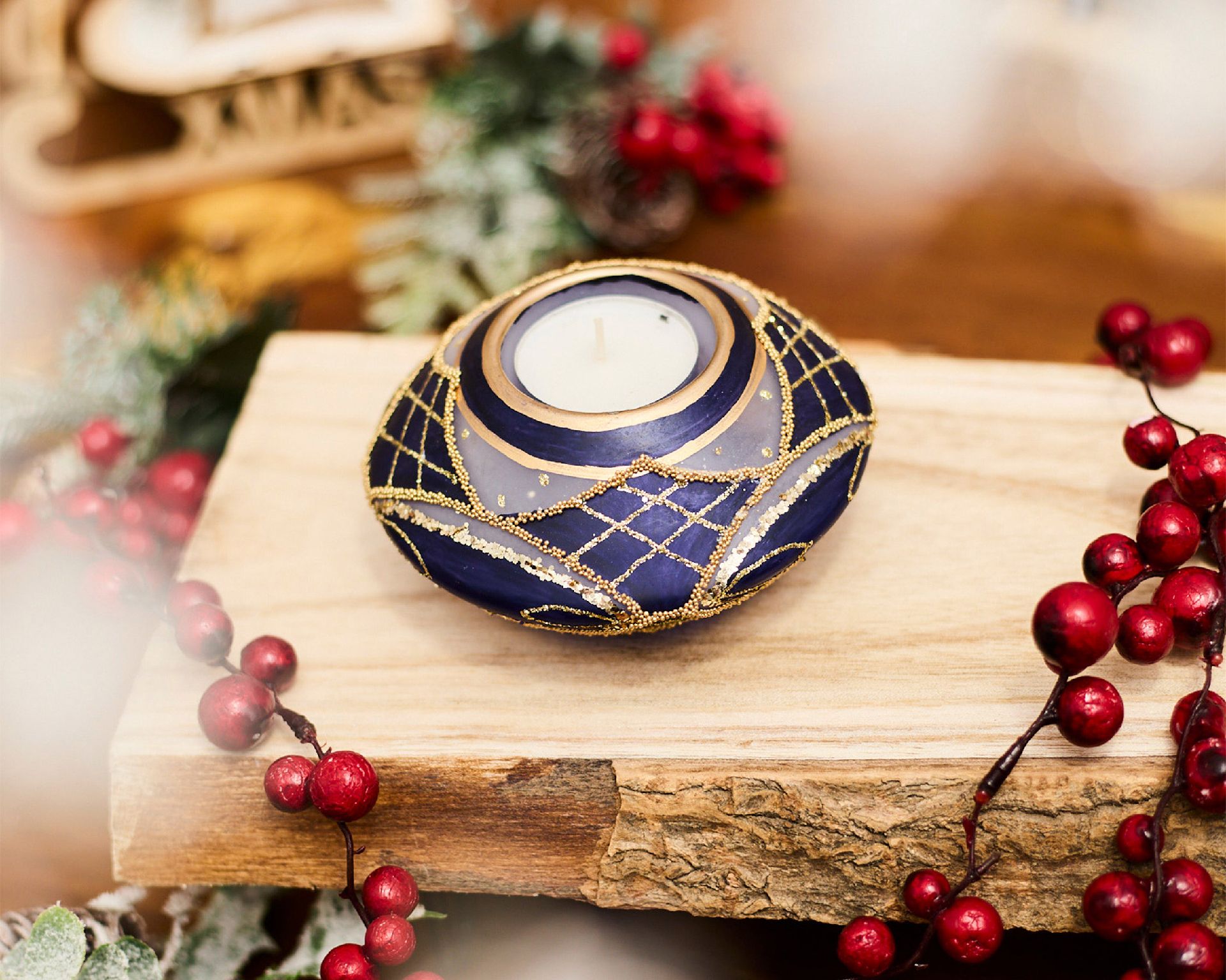 Idea Regalo Natale Portacandela Led Con T Light Blu Selezione Zanolli 189039 592n868501