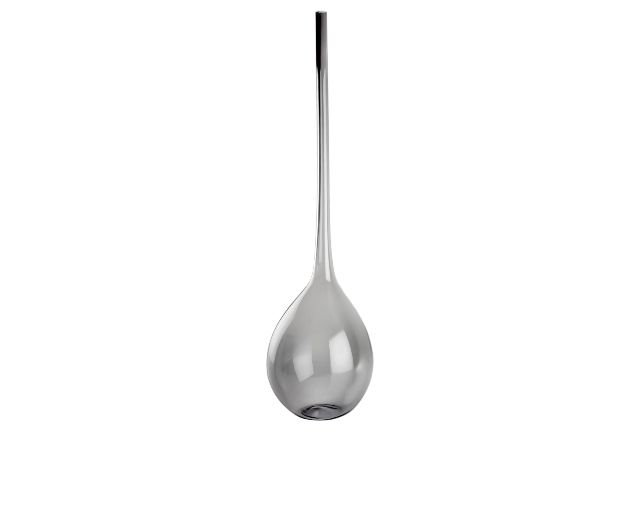 Vaso bolle vetro di murano grigio scuro