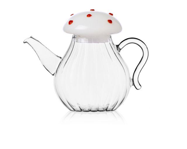 Teapot mushroom red dots alice