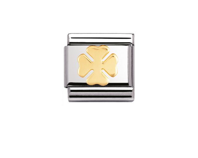 Four leaf clover composable steel and gold