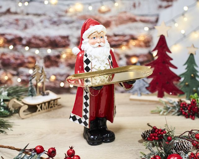 Santa claus with tray
