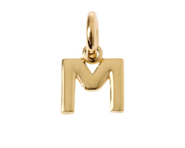 Ciondolo lettera m oro 750‰
