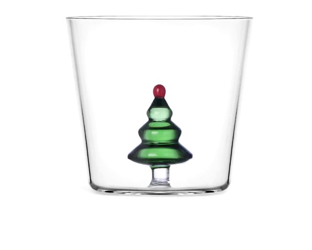 Idea regalo natale bicchiere tumbler albero verde woodland tales